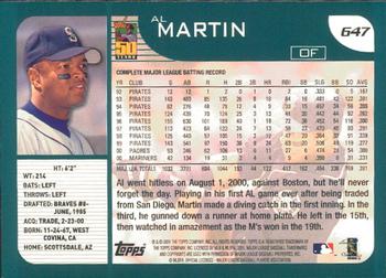 2001 Topps - Limited #647 Al Martin  Back