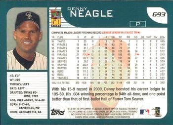 2001 Topps - Limited #693 Denny Neagle  Back