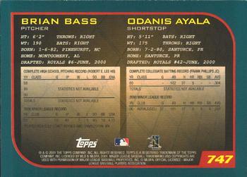2001 Topps - Limited #747 Brian Bass / Odanis Ayala Back