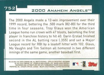 2001 Topps - Limited #752 Anaheim Angels Back