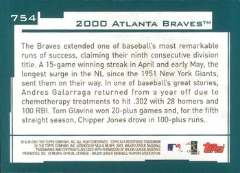 2001 Topps - Limited #754 Atlanta Braves Back
