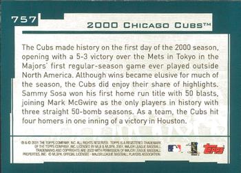 2001 Topps - Limited #757 Chicago Cubs Back