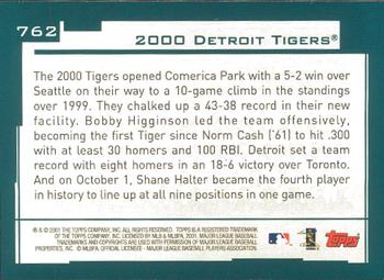 2001 Topps - Limited #762 Detroit Tigers Back