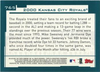 2001 Topps - Limited #765 Kansas City Royals Back