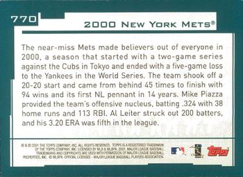 2001 Topps - Limited #770 New York Mets Back
