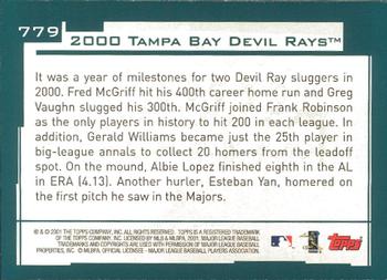 2001 Topps - Limited #779 Tampa Bay Devil Rays Back