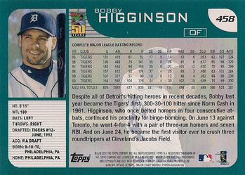 2001 Topps - Limited #458 Bobby Higginson  Back