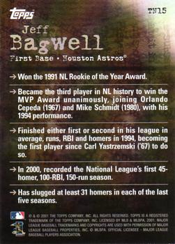 2001 Topps - Noteworthy #TN15 Jeff Bagwell Back