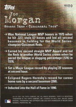 2001 Topps - Noteworthy #TN50 Joe Morgan Back