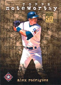 2001 Topps - Noteworthy #TN5 Alex Rodriguez Front