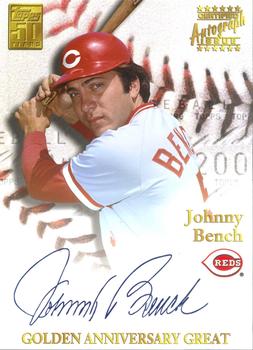 2001 Topps - Press Release Jumbos #4 Johnny Bench  Front