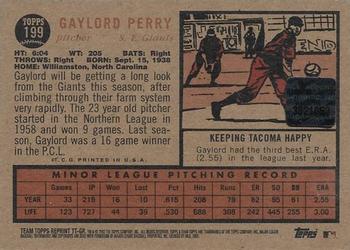 2001 Topps - Team Topps Legends Autographs #TT40R Gaylord Perry Back