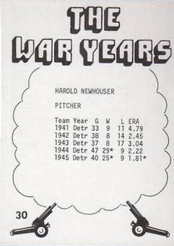 1977 TCMA The War Years #30 Hal Newhouser Back