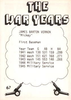 1977 TCMA The War Years #67 Mickey Vernon Back