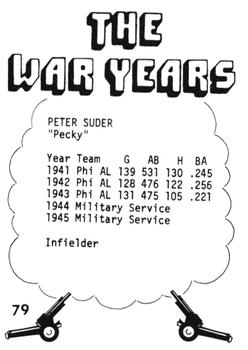 1977 TCMA The War Years #79 Peter Suder Back
