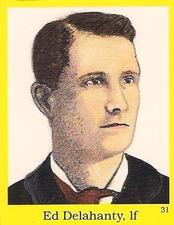 1989 The Official Hall of Fame Fun & Fact Book Stickers #31 Ed Delahanty Front