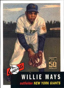 2001 Topps - Through the Years Reprints #3 Willie Mays Front