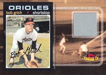 2001 Topps American Pie - Rookie Reprint Relics #BBRR-BG Bob Grich Front