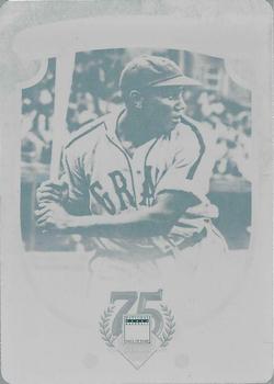 2014 Panini Hall of Fame 75th Year Anniversary - Red Frame (Base 3) Printing Plates Cyan #42 Josh Gibson Front