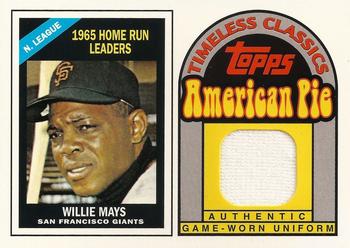 2001 Topps American Pie - Timeless Classics Relics #BBTC12 Willie Mays Front