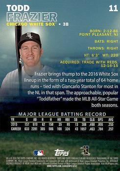 2016 Stadium Club - Members Only #11 Todd Frazier Back
