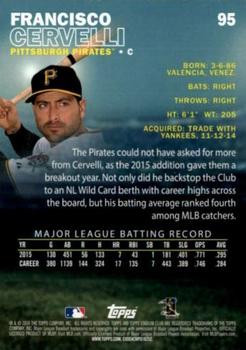 2016 Stadium Club - Members Only #95 Francisco Cervelli Back