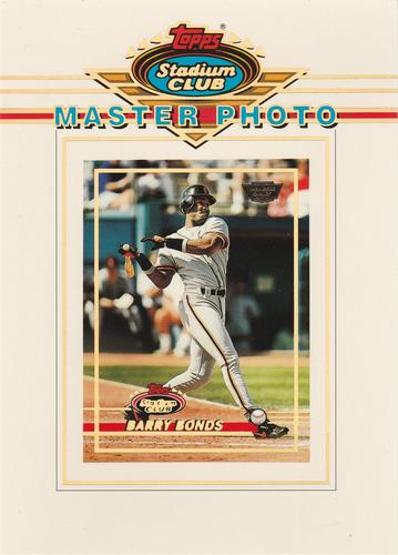 1993 Stadium Club - Master Photos Members Only #NNO Barry Bonds Front