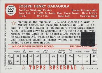 2001 Topps Archives - Autographs #TAA6 Joe Garagiola Back