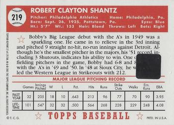 2001 Topps Archives - Autographs #TAA27 Bobby Shantz Back
