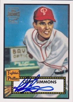 2001 Topps Archives - Autographs #TAA28 Curt Simmons Front