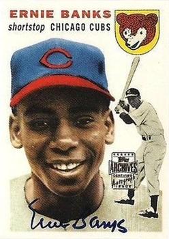2001 Topps Archives - Autographs #TAA41 Ernie Banks Front