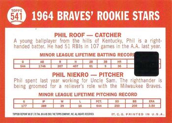 2001 Topps Archives - Autographs #TAA90 Phil Niekro Back
