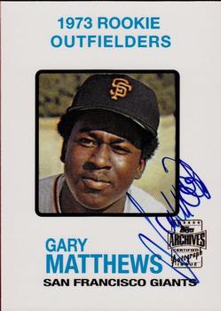 2001 Topps Archives - Autographs #TAA137 Gary Matthews Front