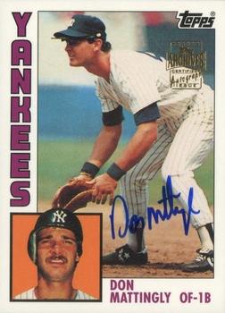 2001 Topps Archives - Autographs #TAA166 Don Mattingly Front
