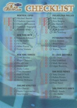 1999 Flair Showcase #NNO Checklist Front