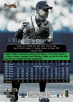1999 Flair Showcase #4 Chipper Jones Back