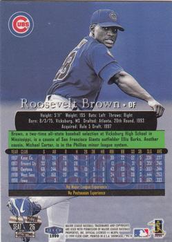 1999 Flair Showcase #26 Roosevelt Brown Back