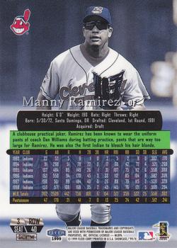 1999 Flair Showcase #40 Manny Ramirez Back