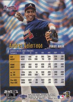 1999 Flair Showcase #79 Andres Galarraga Back