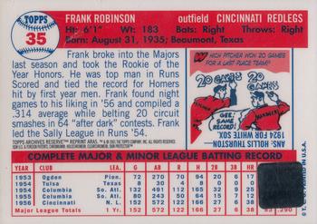 2001 Topps Archives Reserve - Rookie Reprint Autographs #ARA5 Frank Robinson Back