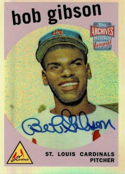 2001 Topps Archives Reserve - Rookie Reprint Autographs #ARA10 Bob Gibson Front