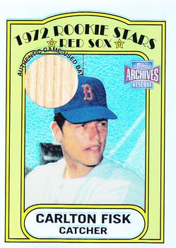 2001 Topps Archives Reserve - Rookie Reprint Relics #ARR23 Carlton Fisk Front