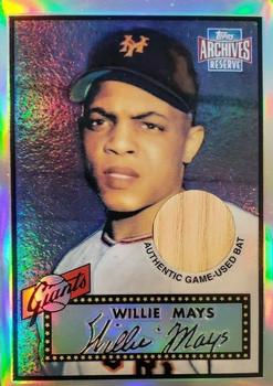2001 Topps Archives Reserve - Rookie Reprint Relics #ARR45 Willie Mays Front