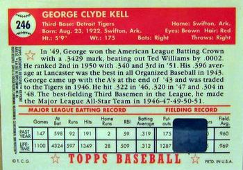 2001 Topps Archives Reserve - Rookie Reprint Relics #ARR30 George Kell Back