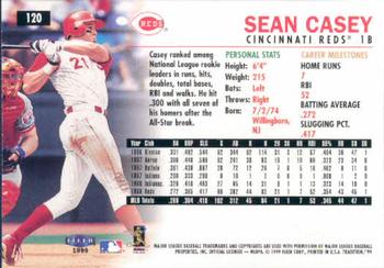 1999 Fleer Tradition #120 Sean Casey Back