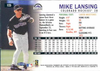1999 Fleer Tradition #123 Mike Lansing Back
