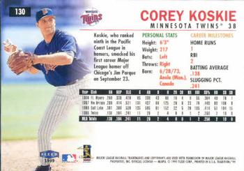 1999 Fleer Tradition #130 Corey Koskie Back