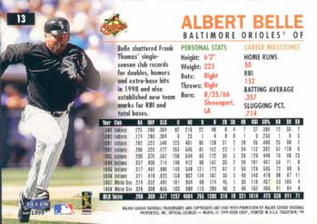 1999 Fleer Tradition #13 Albert Belle Back