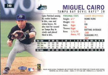 1999 Fleer Tradition #140 Miguel Cairo Back