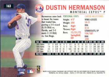 1999 Fleer Tradition #163 Dustin Hermanson Back